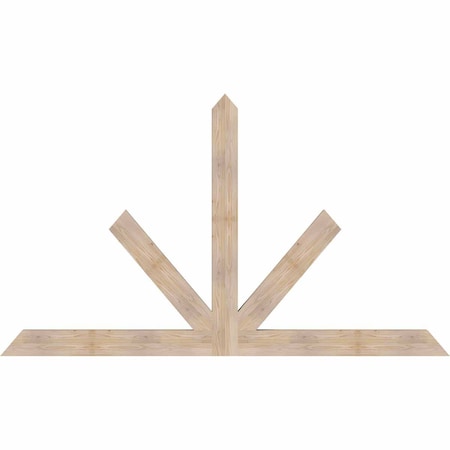 Ekena Millwork Saratoga Smooth Timber Gable Bracket, Douglas Fir, 96"W x 56"H x 3 1/2"D x 5 1/2"F, 14/12 Pitch GBW096X56X0406SAR00SDF